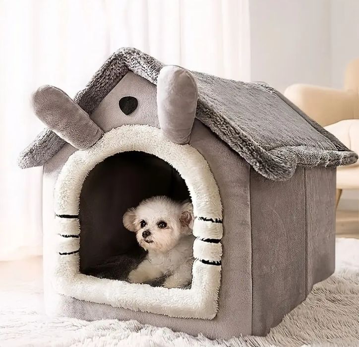 Casota cinzenta para cao / gato (nova)