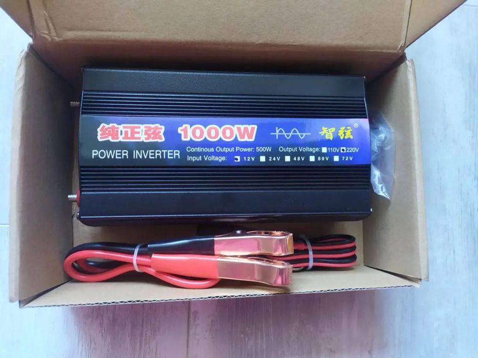 Инвертор переобразователь 1000 w 12V-220V Чистый синус
