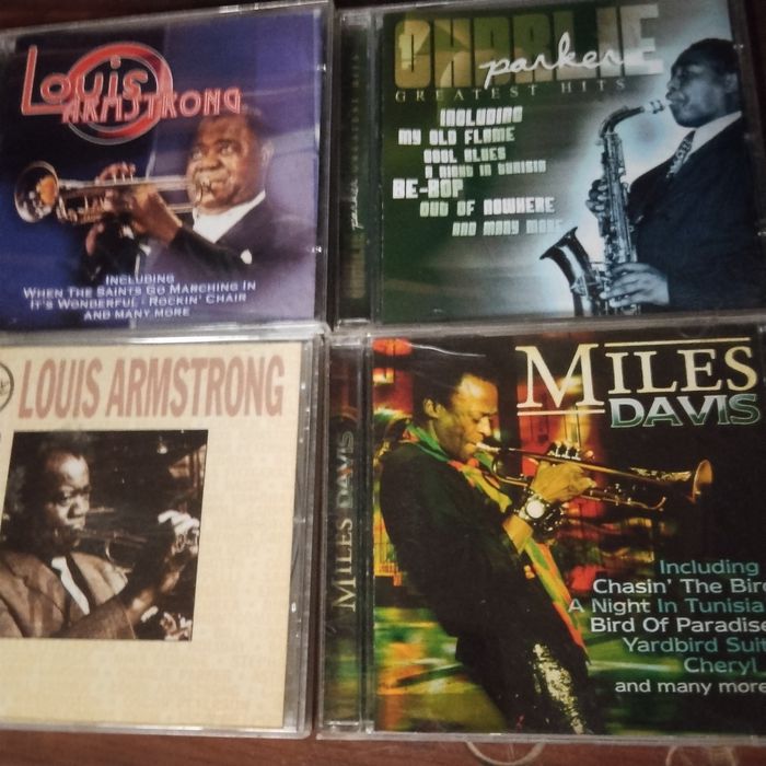 4 płyty CD  Louis Armstrong,Miles Davis,