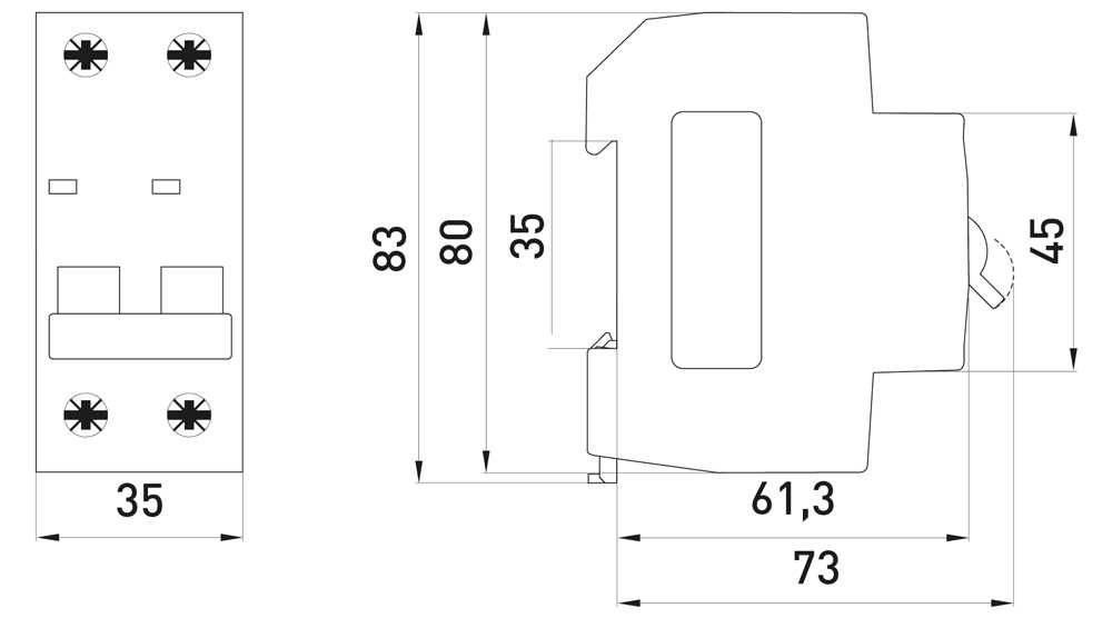 Wyłącznik nadprądowy bezpiecznik PRO. B40 40A 2P