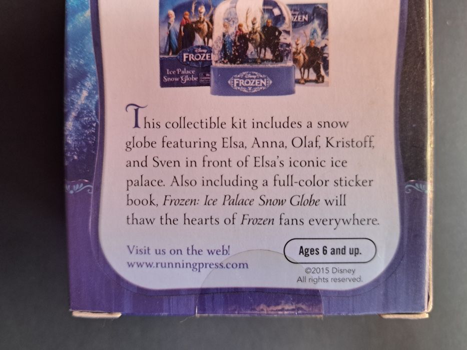 Frozen globo de neve snow globe Running Press [1.ª / 1st ed.] NOVO NEW