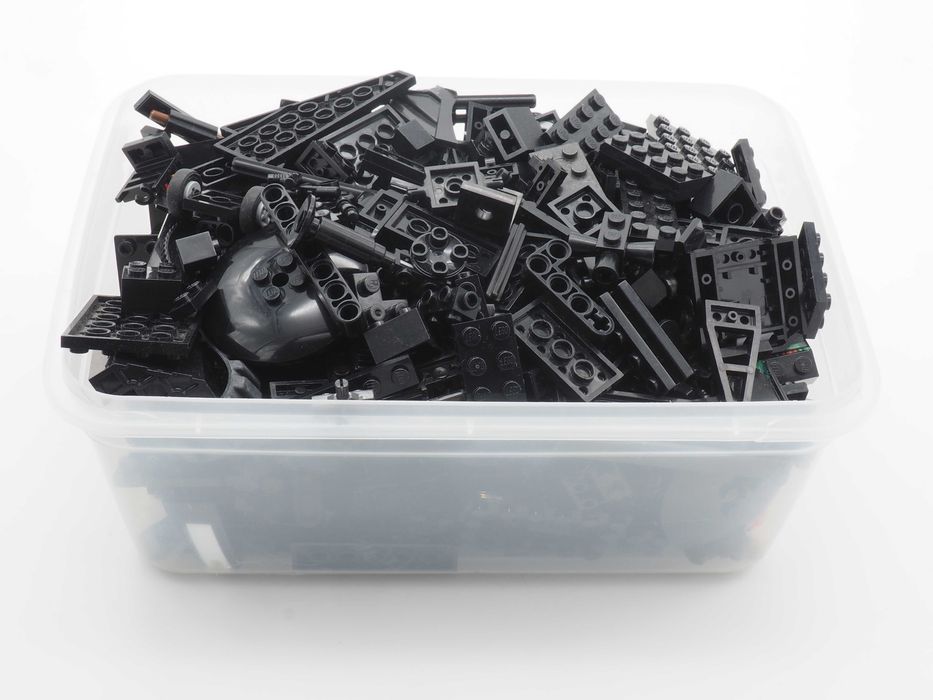 Klocki LEGO czarne – mix z różnych zestawów – 500 g + zapas