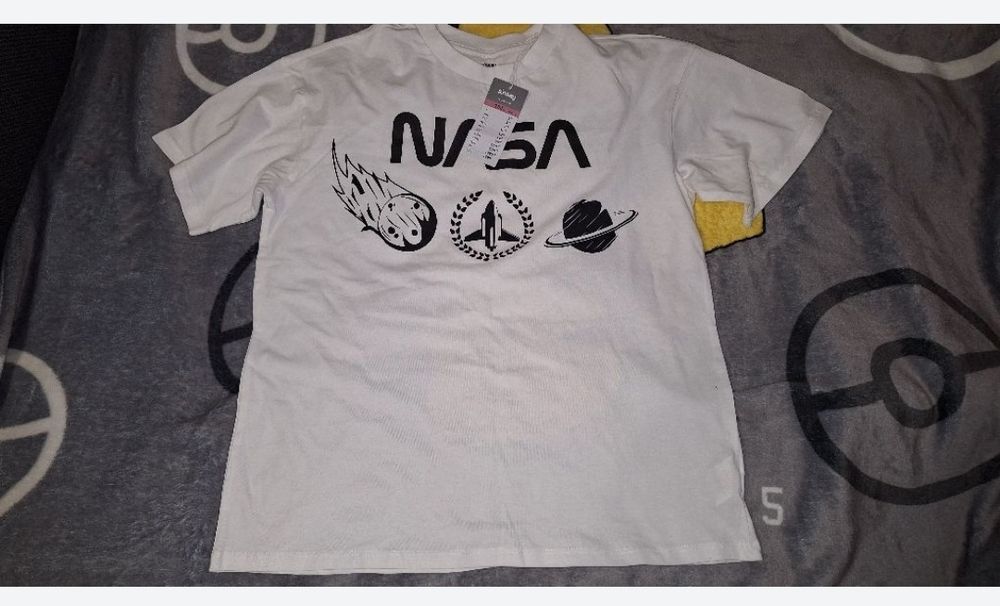 Nowy z metką t-shirt w kolorze białym koszulka chłopięca NASA sinsay 1