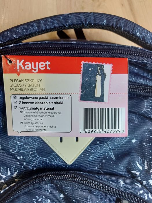 NOWY Plecak szkolny młodzieżowy Moontale Kayet Kosmos A4 potrójny