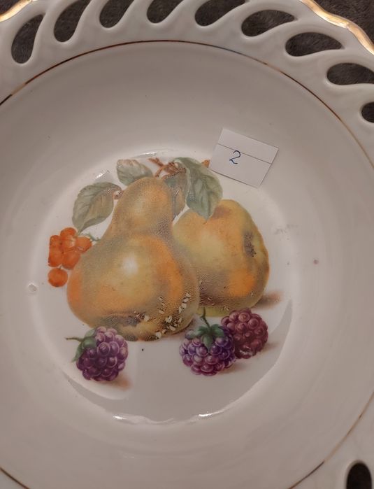 2:15 Блюдо. Винтаж.Ручная роспись. Германия/Рум ы ния.