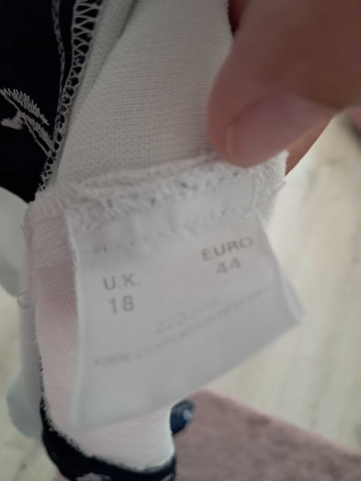 Bluzka żakiet r. Z krótkim rękawem 44 biały