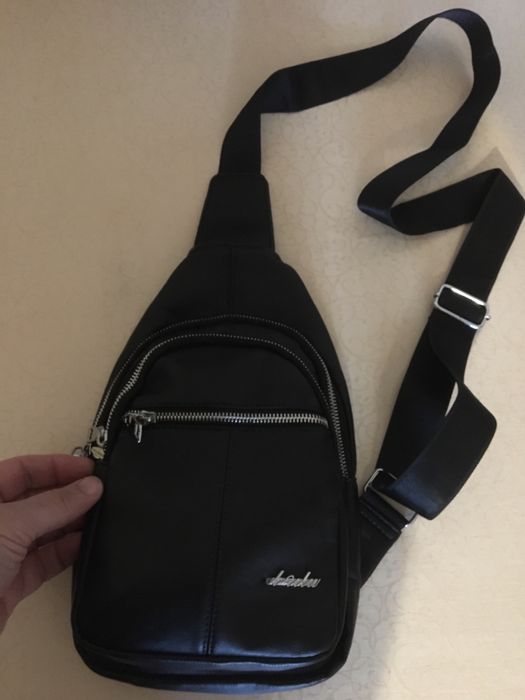 Сумка кожа через плечо