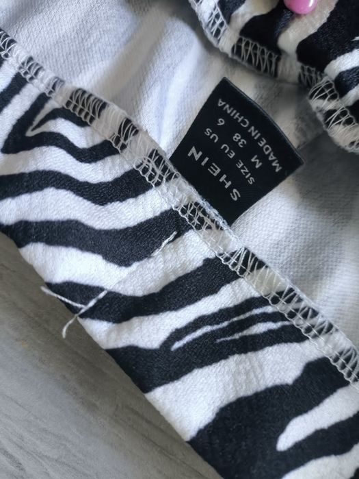 Spodnie dzwony zebra