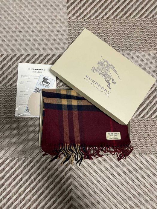 Шарф Барбері кашемір 32*180см шарф Burberry Red Clasic