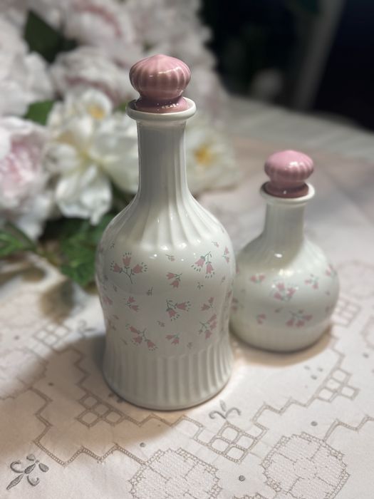 Сервіз квіти, чайний сервіз на 6 персон, ваза, декор, вінтажні пляшки