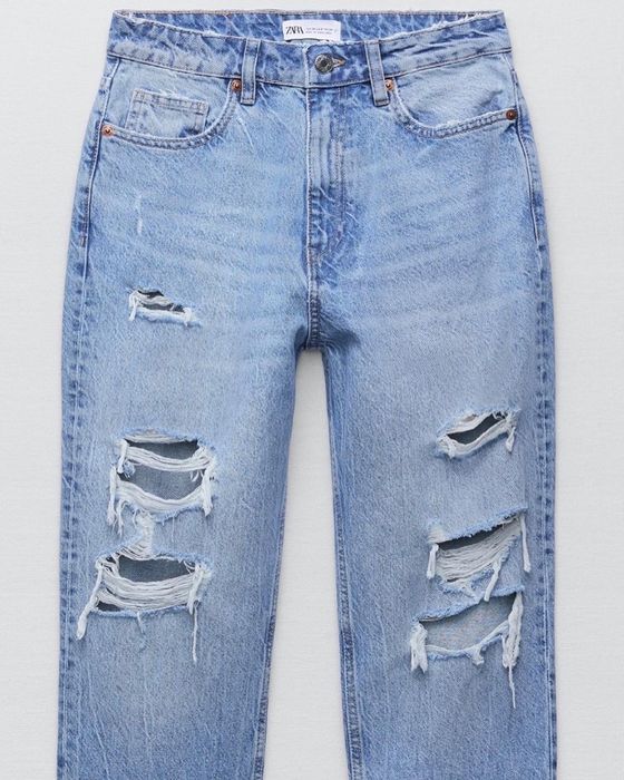 Джинсы рваные Зара Zara 36