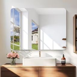 Lustro ścienne bez ramy polerowane krawędzie 100x75 cm