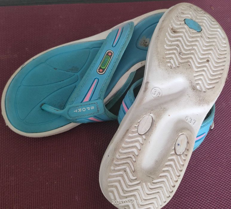 Sport_Klapki Sportowe Niebieskie_Japonki_38