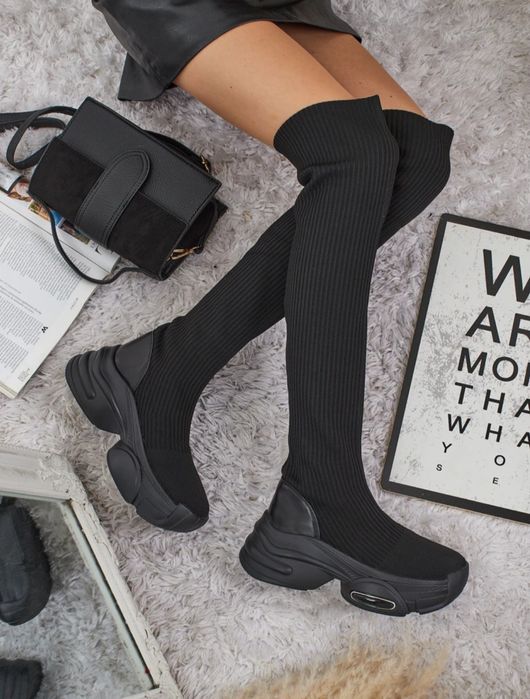 Czarne kozaki za kolano 41 nowe