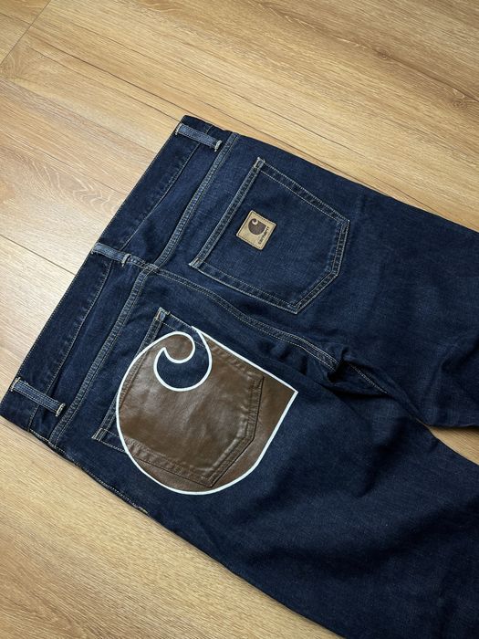 Carhartt Davies Custom Dżinsy Jeans Rap Skate Streetwear