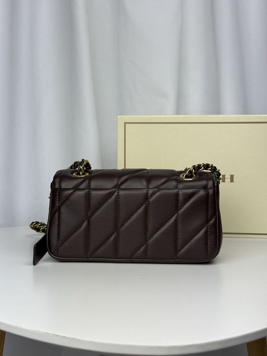 Женская сумка coach tabby original шоколадний колір