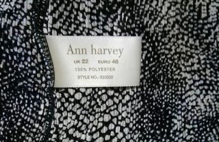 Блузка р.60 Ann Harvey серая с черным гофре длинный рукав