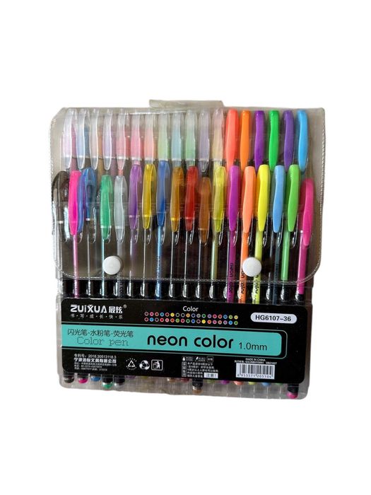 Гелева ручка ZUIXUA neon color 36 кольорів
