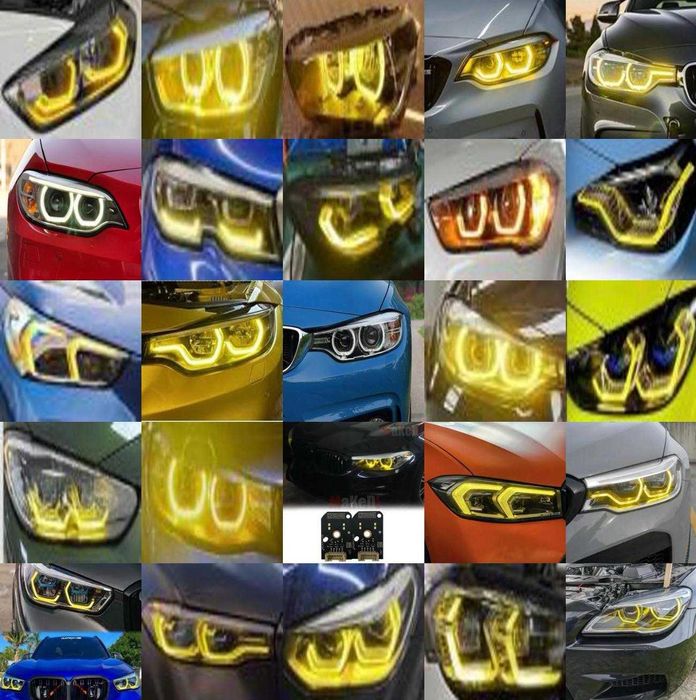 Ангельские глазки BMW Жовті ходові вогні БМВ Желтые глазки БМВ DRL BMW