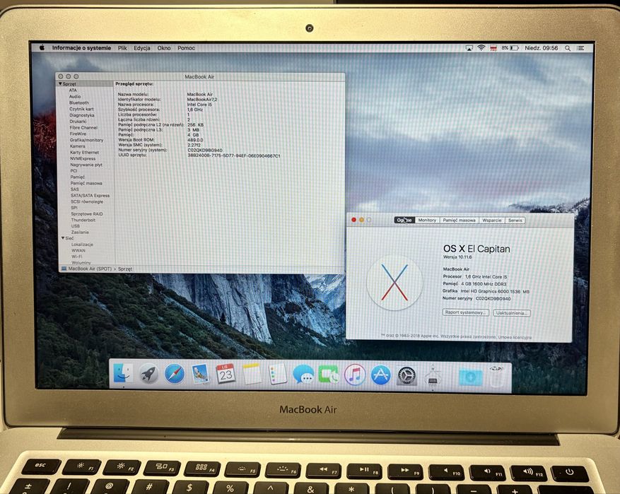 MacBook Air 13 (model z 2015 roku)