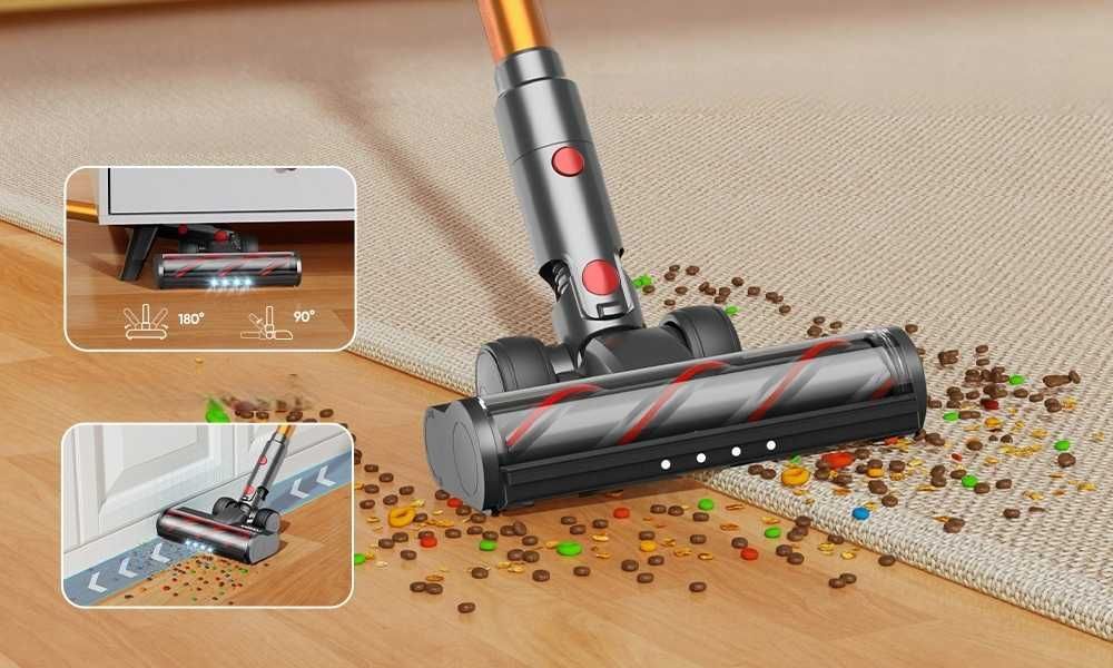 Odkurzacz Laresar V7 550W 45KPA LED HEPA bezprzewodowy pionowy stojący