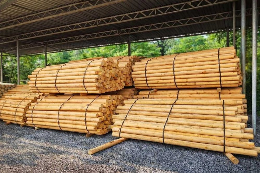 Wałki olchowe 2,6m Paliki Drągi Słupki Ogrodzeniowe Palisada