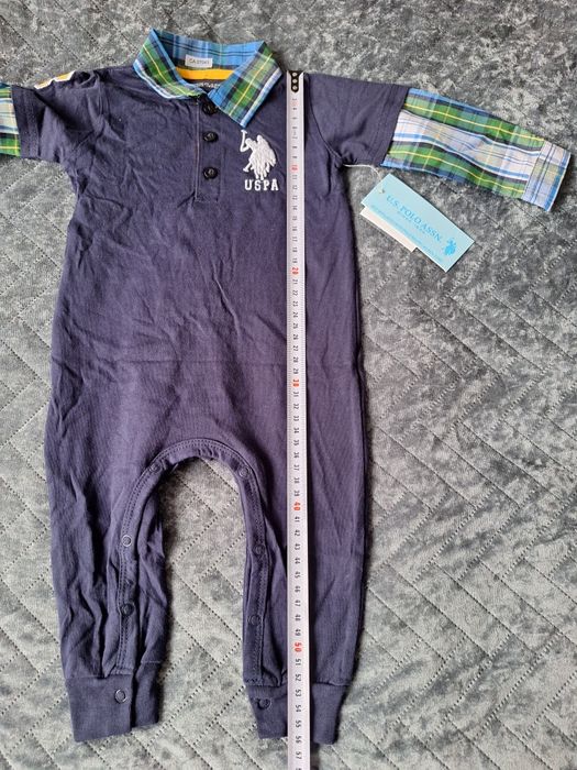 Nowy elegancki pajacyk U.S. Polo Assn. rozm. 6-9m