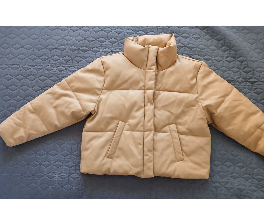 Пуховик куртка ABERCROMBIE & FITCH з веганської еко-шкіри