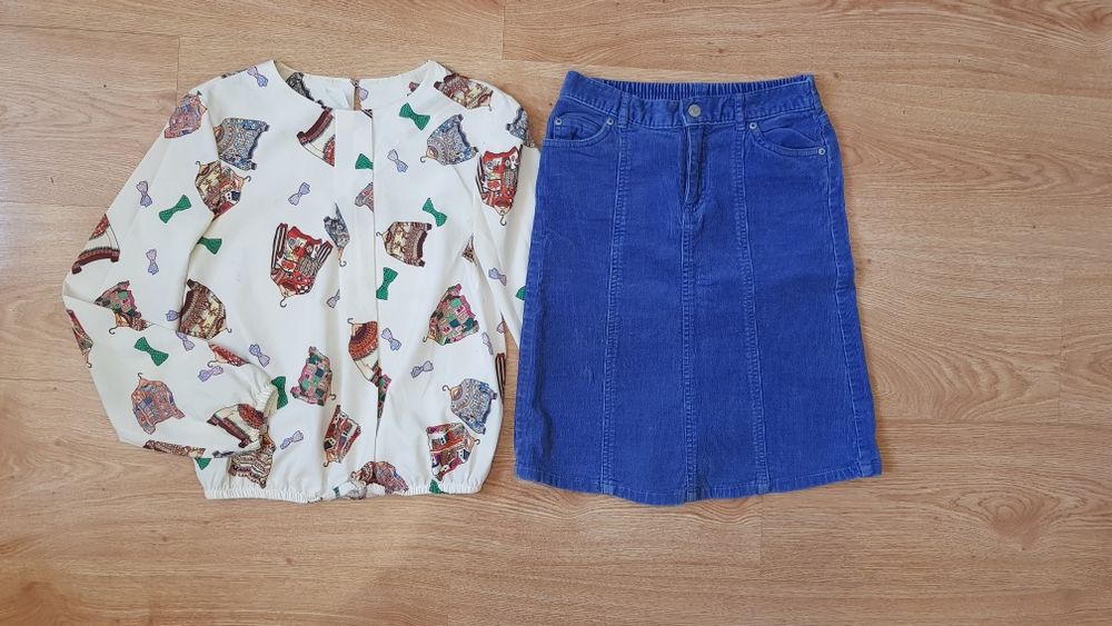 Комплект: блузка блуза кофта кофточка рубашка сорочка и юбка юбочка