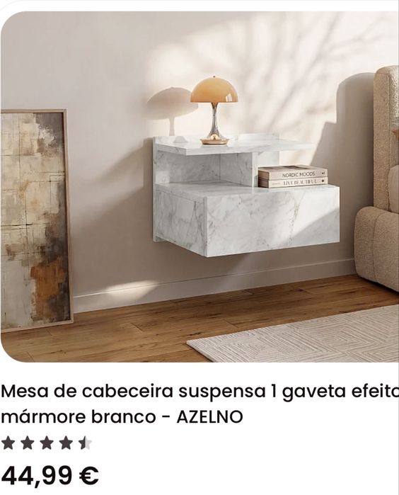 Mesas de cabeceira estilo mármore