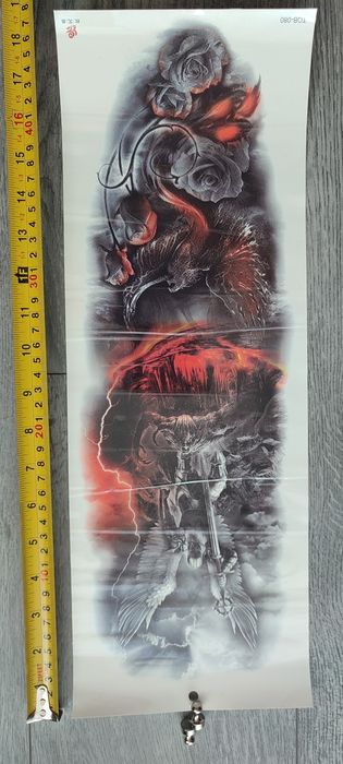 Tatuaż tymczasowy wodoodporny bardzo DUŻY na całe ramię