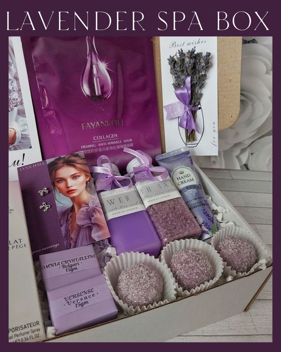 Лавандовий SPA бокс для неї.Ніжний подарунок дівчині. Жіночі подарунки