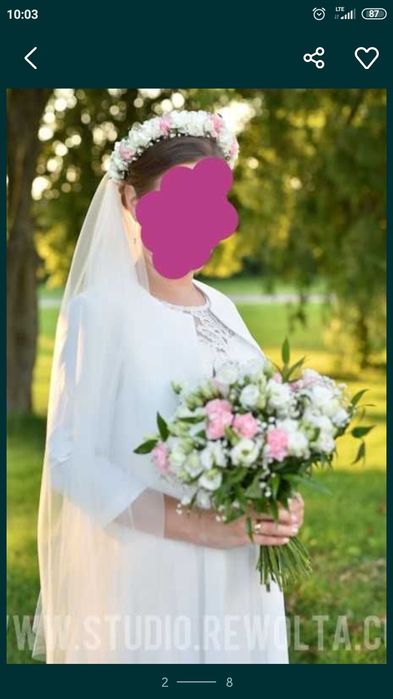 Suknia "listki" Diana