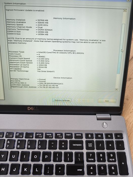 Dell Latitude 5510 i5,256 GB lub 512 gb, 32 GB ram, MODEM GSM LTE !