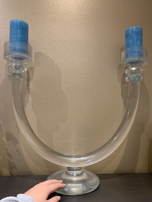 Castiçal grande em cristal