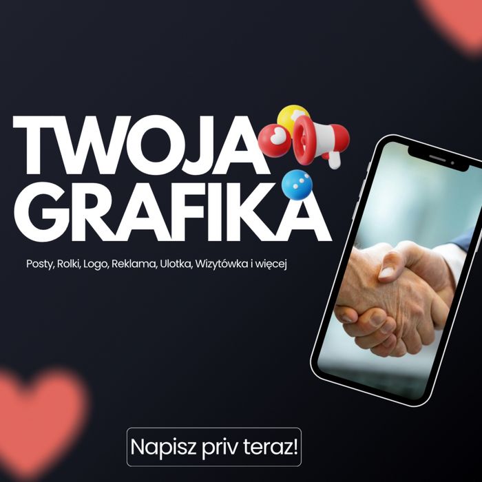 Grafika logo posty rolki na social media wizytówka