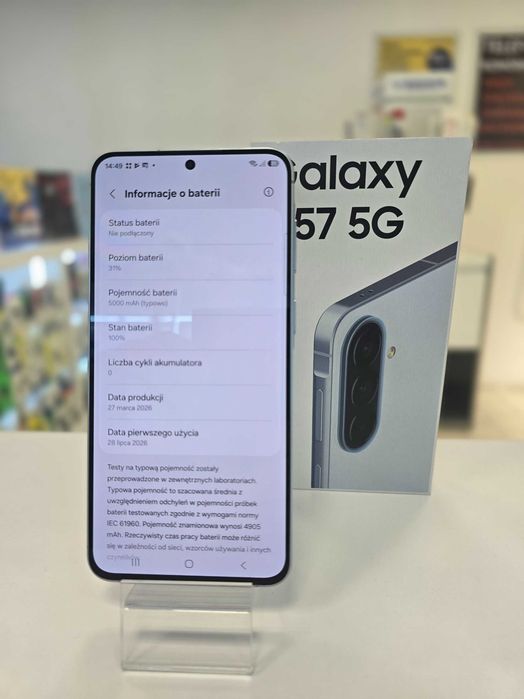 Samsung A57 8/128GB 0 cykli ładowania - Gwarancja 12 msc - Sklep - Iceblue