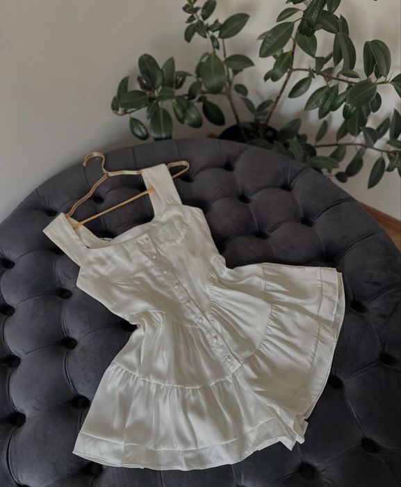 Білий ромпер (комбінезон) літній сарафан, розмір S