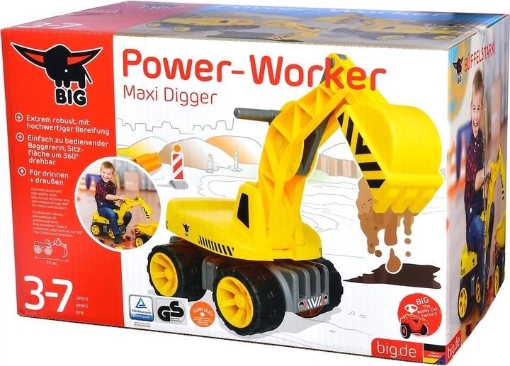 Екскаватор-толокар BIG Power Worker Maxi Digger Жовтий