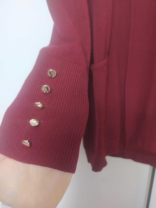 Sweter sweterek narzutka kardigan primark bordowy