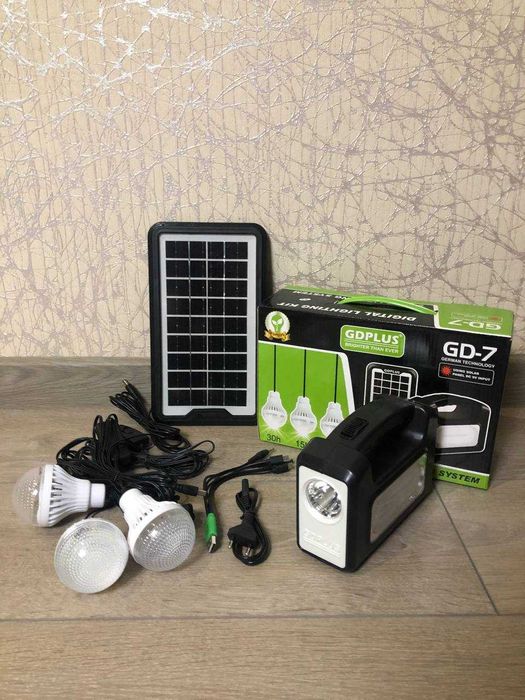 Зарядна станція GD7 30000 Повер Банк Панель Ліхтарі Лампи Фонари Лампы