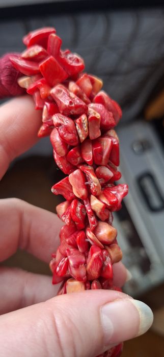 Бусы из Натурального Красного Коралла! Ручная работа! Германия!