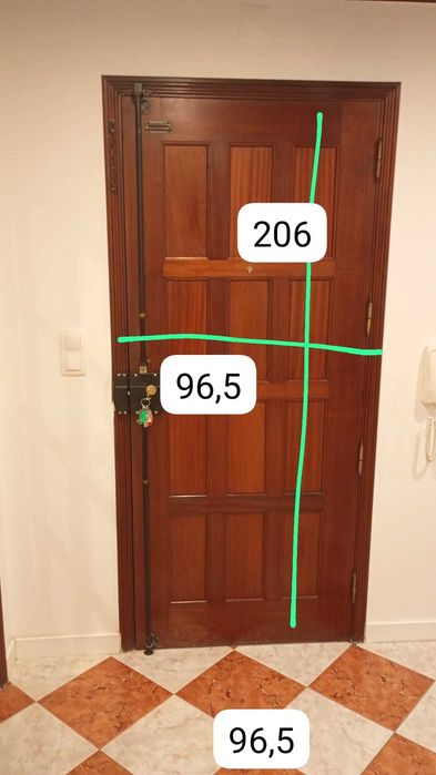 Fechadura 5 trancas + porta de apartamento 84,3 largura por 2m altura