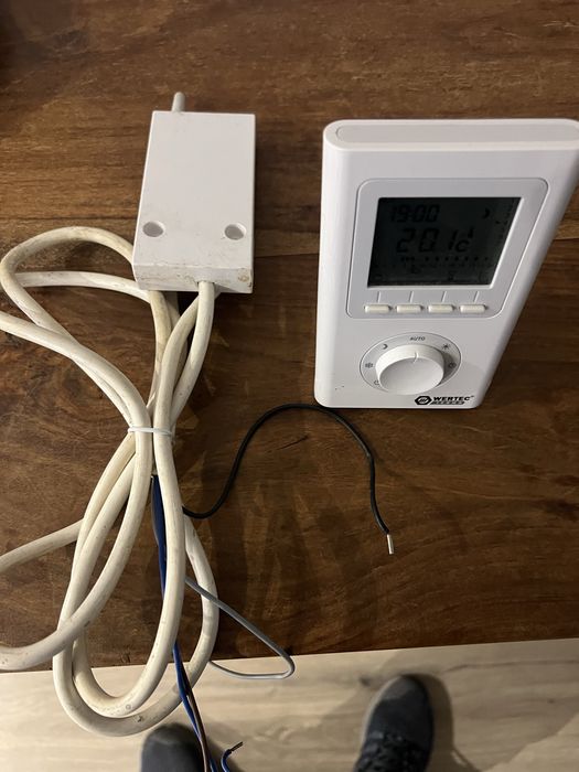 Termostato sem fios com adaptador para caldeira.