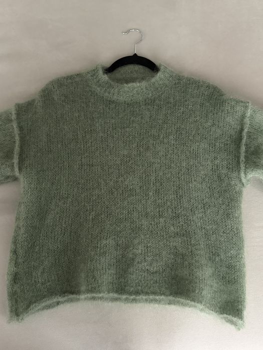 Махеровая футболка шерстянная джемпер вязаная футболка zara mango cos