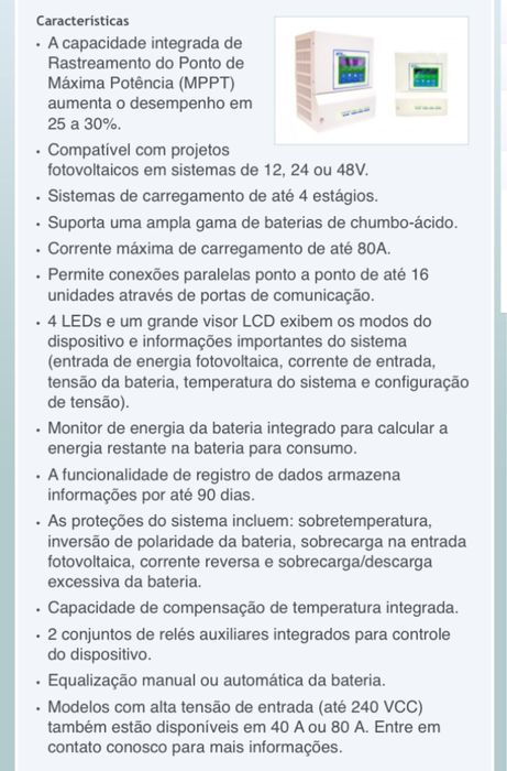 Controlador de paineis solares