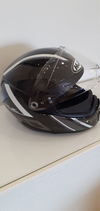 Capacete HJC F70 carbono black, como novo.