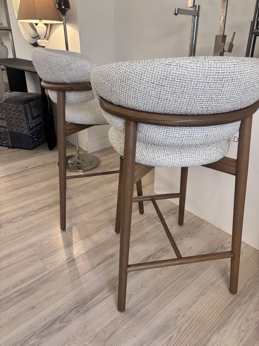 -25% RABAT, NOWE Hokery Calligaris Oleandro, orzech canaletto + boucle