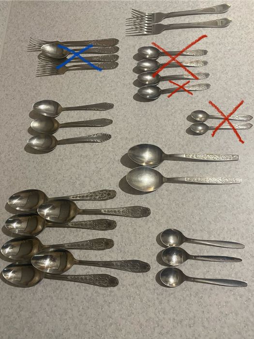 Ложки большие,столовые,десертные,чайные,вилки,лопатки,сито,поварешки