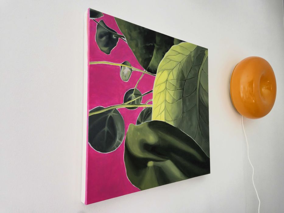 Obraz akrylowy na płótnie 50x50 cm motyw botaniczny pop art dopamine decor